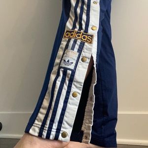 Vintage Navy Blue snap Adidas pants
